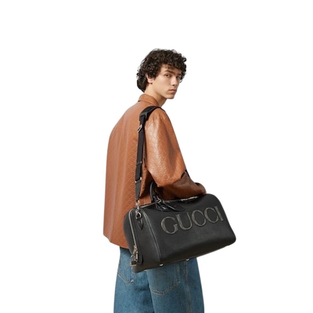 Limited Edition Gucci GG Supreme canvas trim Duffle Bag 17.5 L x 9.75W x 11H. - Picture 7 of 7